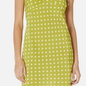 Levi's green mini dress Size Large FLOWER POWER, Babydoll, Tie Straps, Flowy